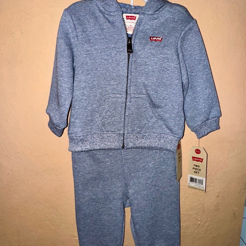 Levi's Kids Grey Hoodie and Pants Set